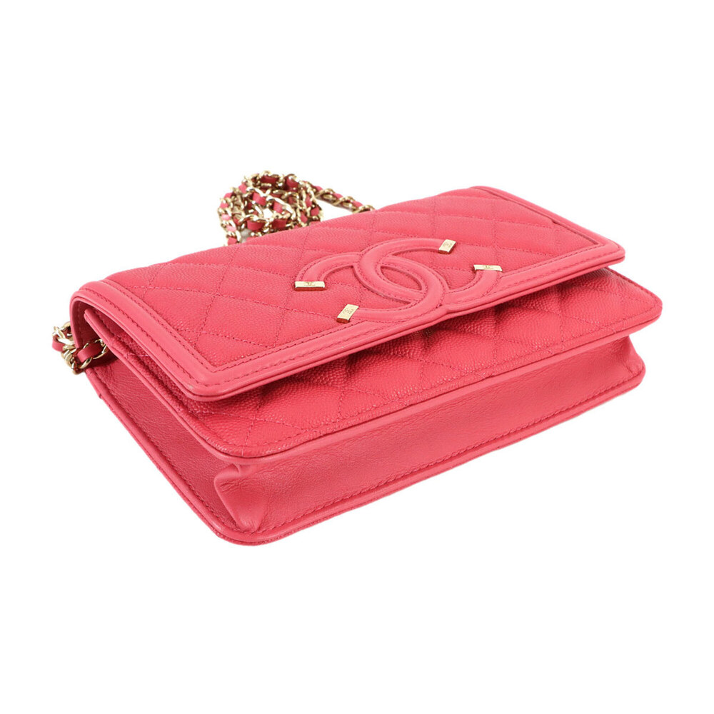 CHANEL Pink Caviar Leather Wallet - Picture 5 of 10